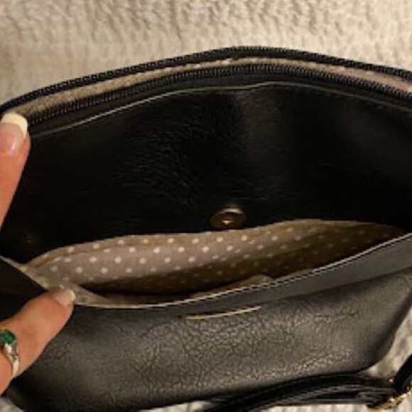 Women's Dasein Small Black Crossbody Bag Coin Purse - Picture 6 of 10